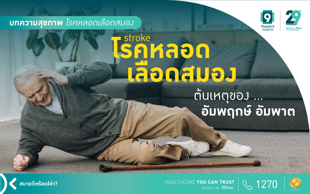 โรคหลอดเลือดสมอง (stroke) ต้นเหตุ อัมพฤกษ์ อัมพาต ! โรคหลอดเลือดสมอง (Stroke) ต้นเหตุ อัมพฤกษ์ อัมพาต !