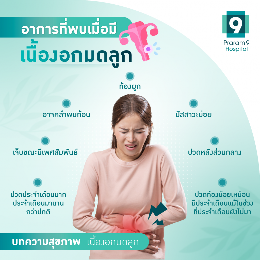 อาการของเนื้องอกมดลูก