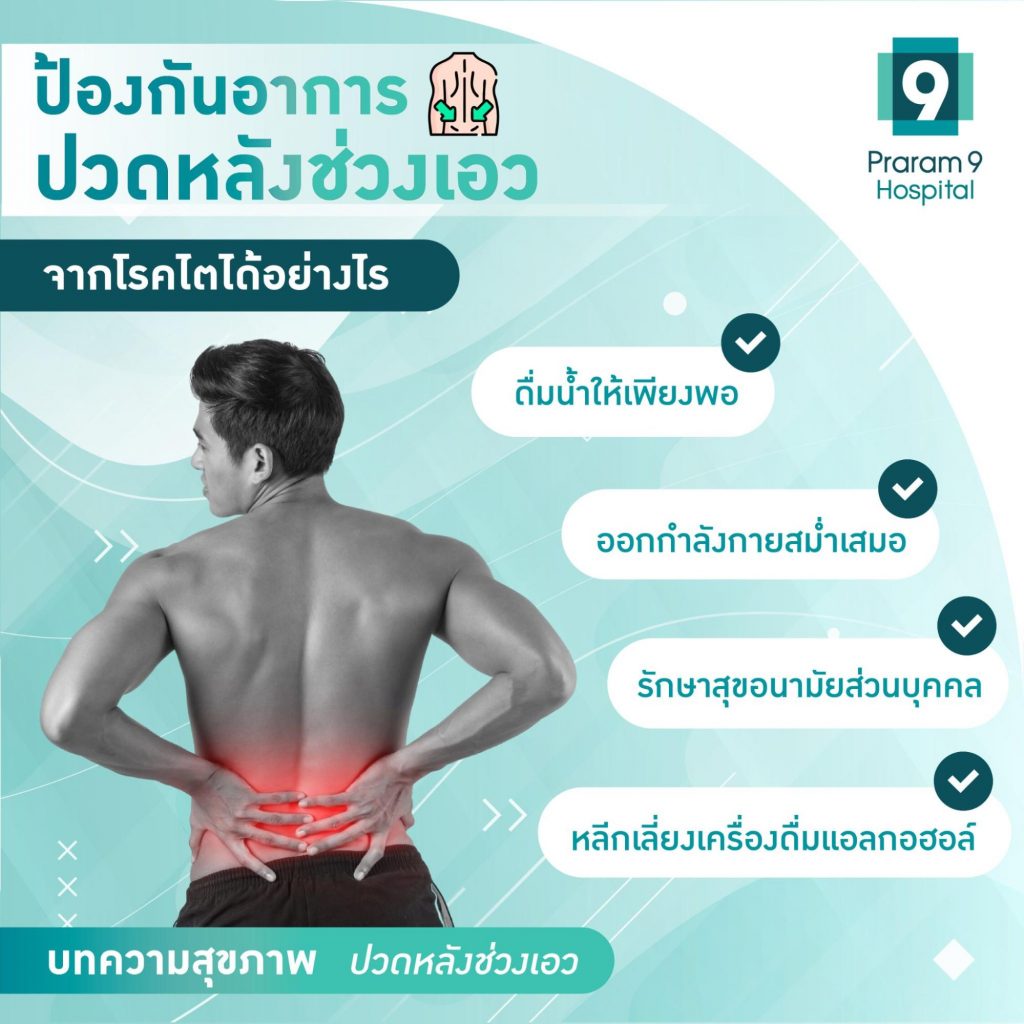 ป้องกันอาการปวดหลังช่วงเอวจากโรคไตได้อย่างไร?